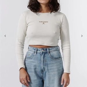 Thrills Co. Ribbed Crop Tee